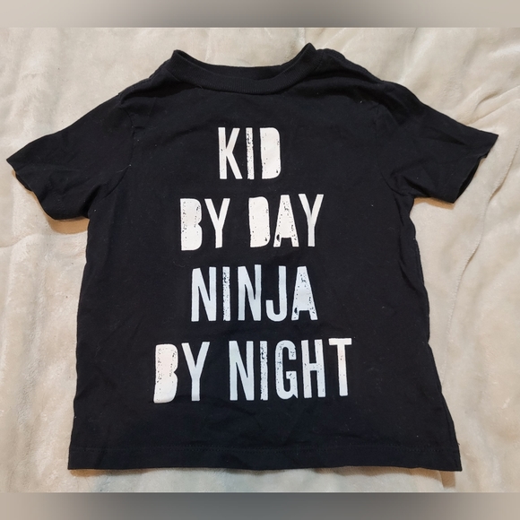 2 Piece Bundle Baby Boy 12-18 Months Ninja Short Sleeve Shirt Blue Onesie - Picture 2 of 7